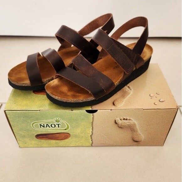 Naot Kayla Sandals Buffalo Leather Sz 6.5 (37) - Picture 1 of 11